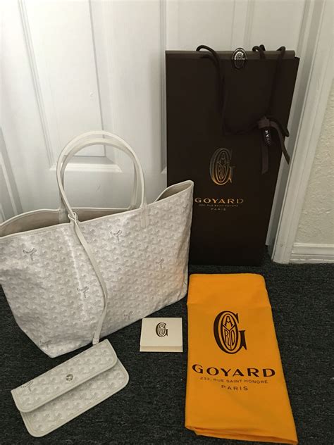 goyard white pouch|goyard bag price original.